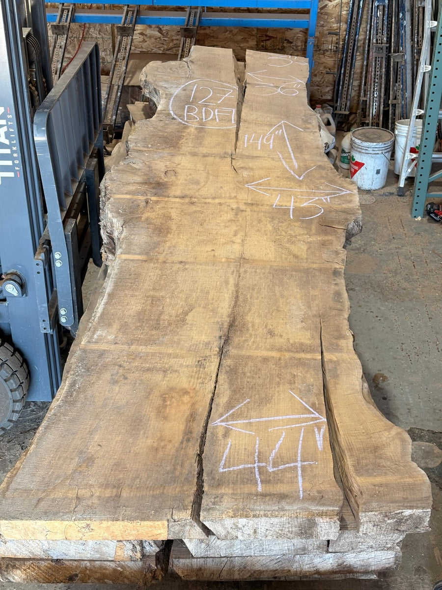 Big Leaf Maple Live Edge BLM16 36-44x149x3 - Live Edge Slab - Kingma Lumber Edmonton