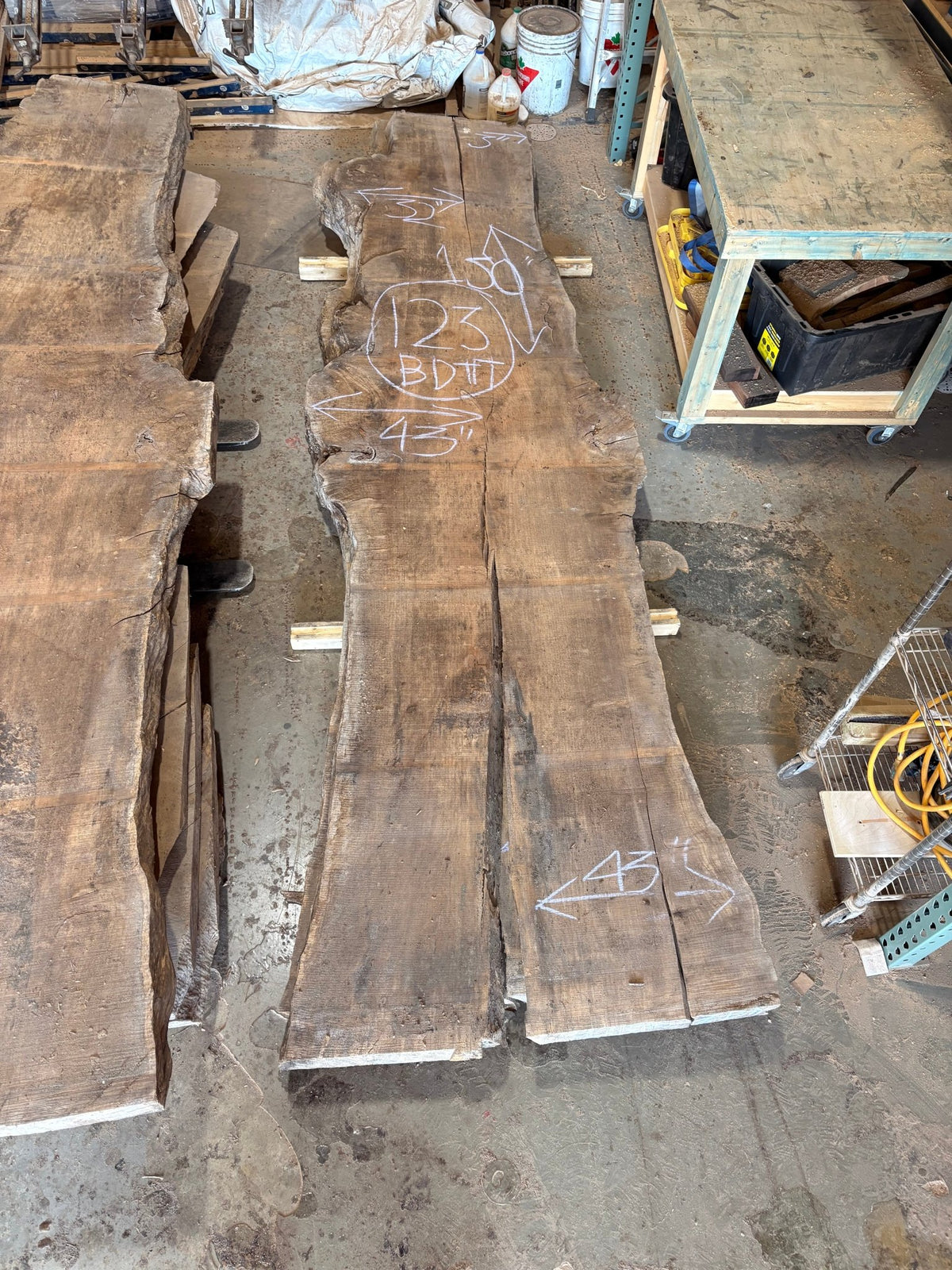 Big Leaf Maple Live Edge BLM17 32-43x150x3 - Live Edge Slab - Kingma Lumber Edmonton