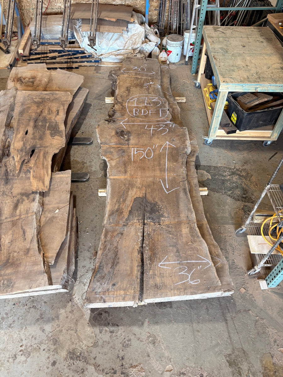 Big Leaf Maple Live Edge BLM18 30-43x150x3 - Live Edge Slab - Kingma Lumber Edmonton