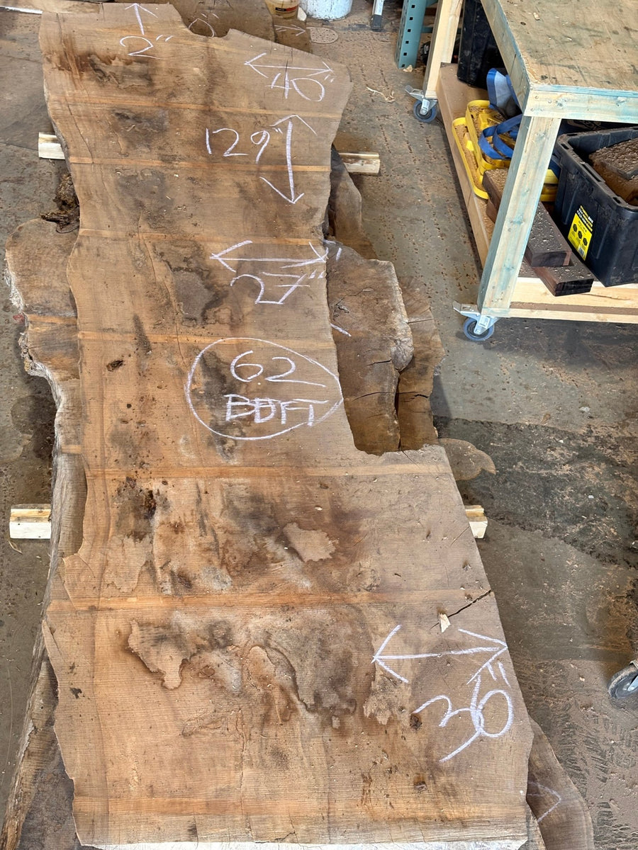 Big Leaf Maple Live Edge BLM19 27-40x129x2 - Live Edge Slab - Kingma Lumber Edmonton