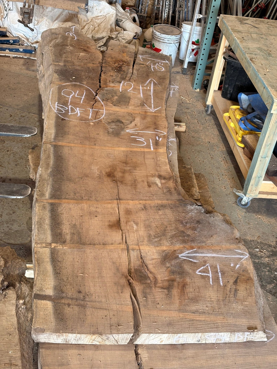 Big Leaf Maple Live Edge BLM21 31-41x121x3 - Live Edge Slab - Kingma Lumber Edmonton
