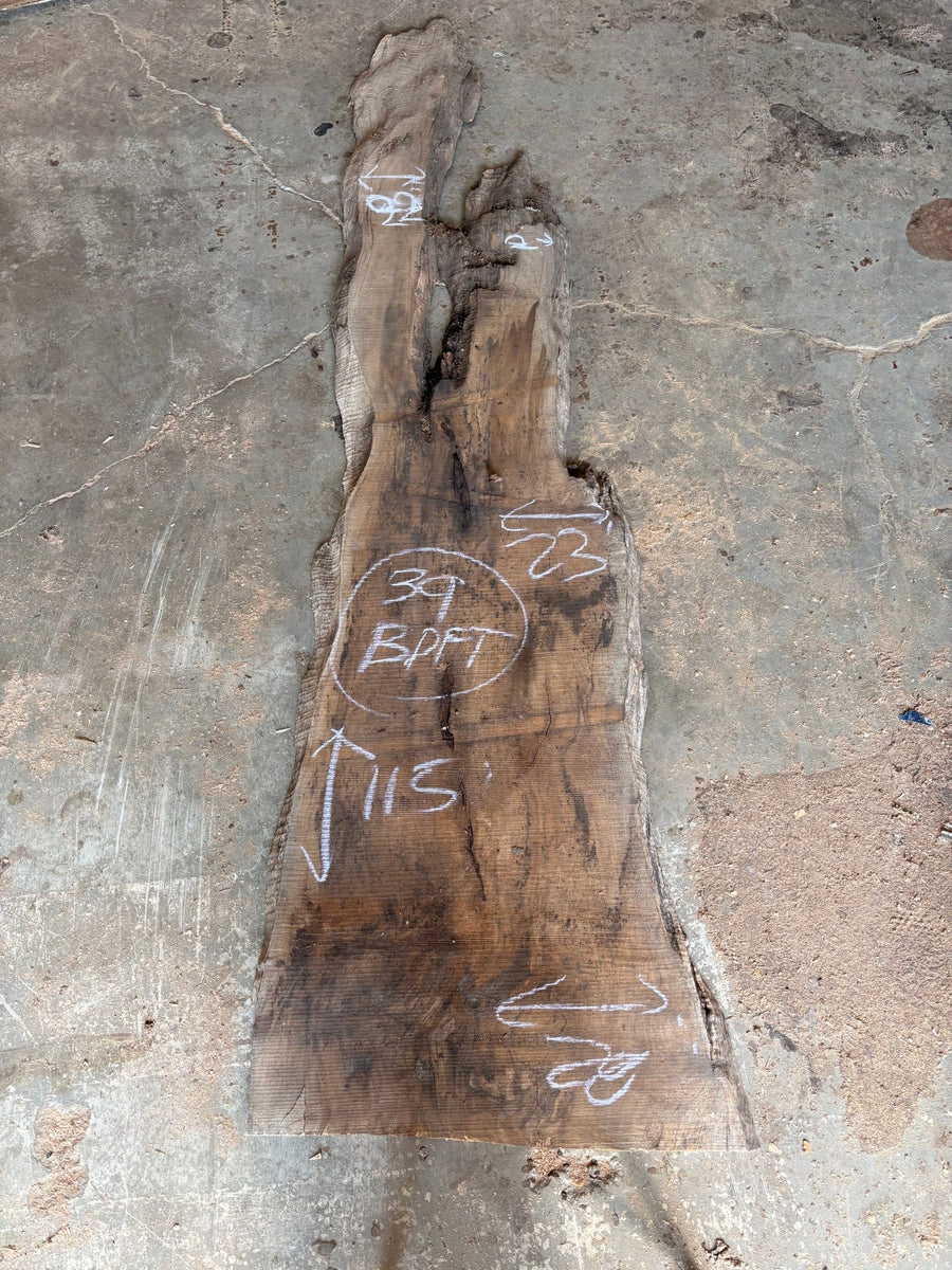 Big Leaf Maple Live Edge BLM23 22-28x115x2 - Live Edge Slab - Kingma Lumber Edmonton