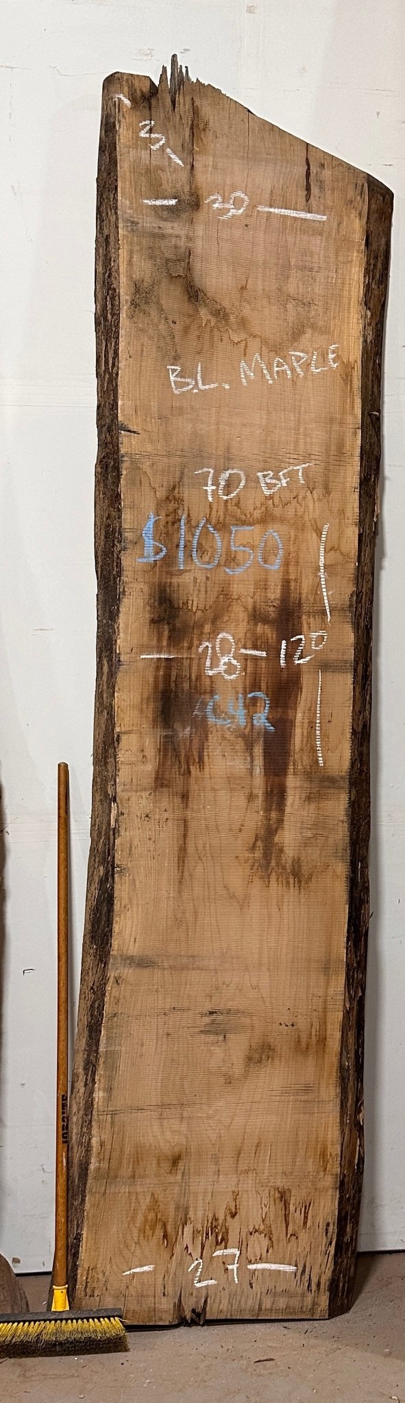 Big Leaf Maple Live Edge Slab (C42) - Kingma Lumber