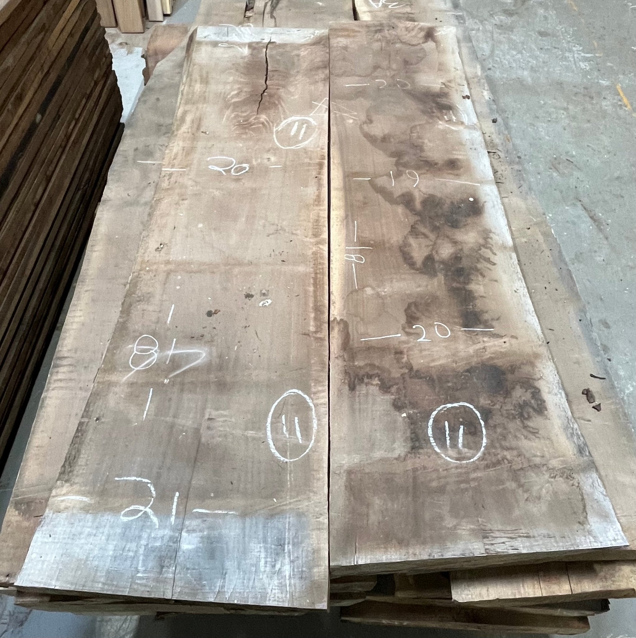 Black Walnut Live Edge Slab Bookmatch BWC17 - Kingma Lumber Edmonton