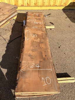 Black Walnut Live Edge Slab BWC70 (24x100x2.5) - Kingma Lumber Edmonton