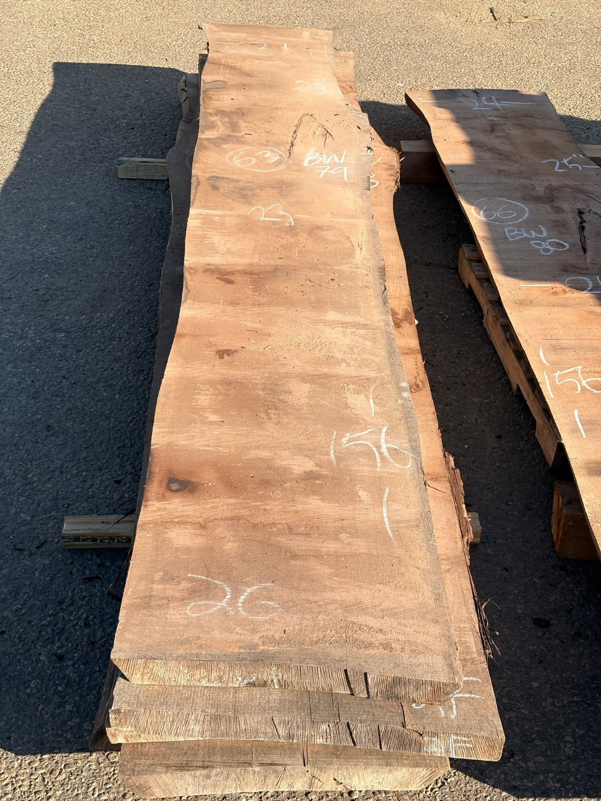 Black Walnut Live Edge Slab BWC73 (18-20x106x2) - Kingma Lumber Edmonton