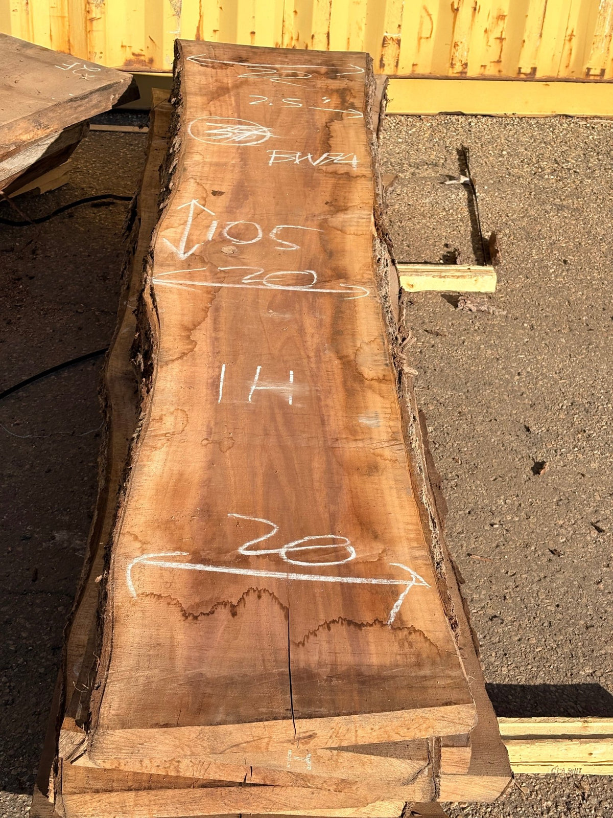 Black Walnut Live Edge Slab BWC74 (20-22x105x2.5) - Kingma Lumber Edmonton