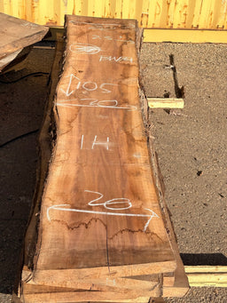 Black Walnut Live Edge Slab BWC74 (20-22x105x2.5) - Kingma Lumber Edmonton