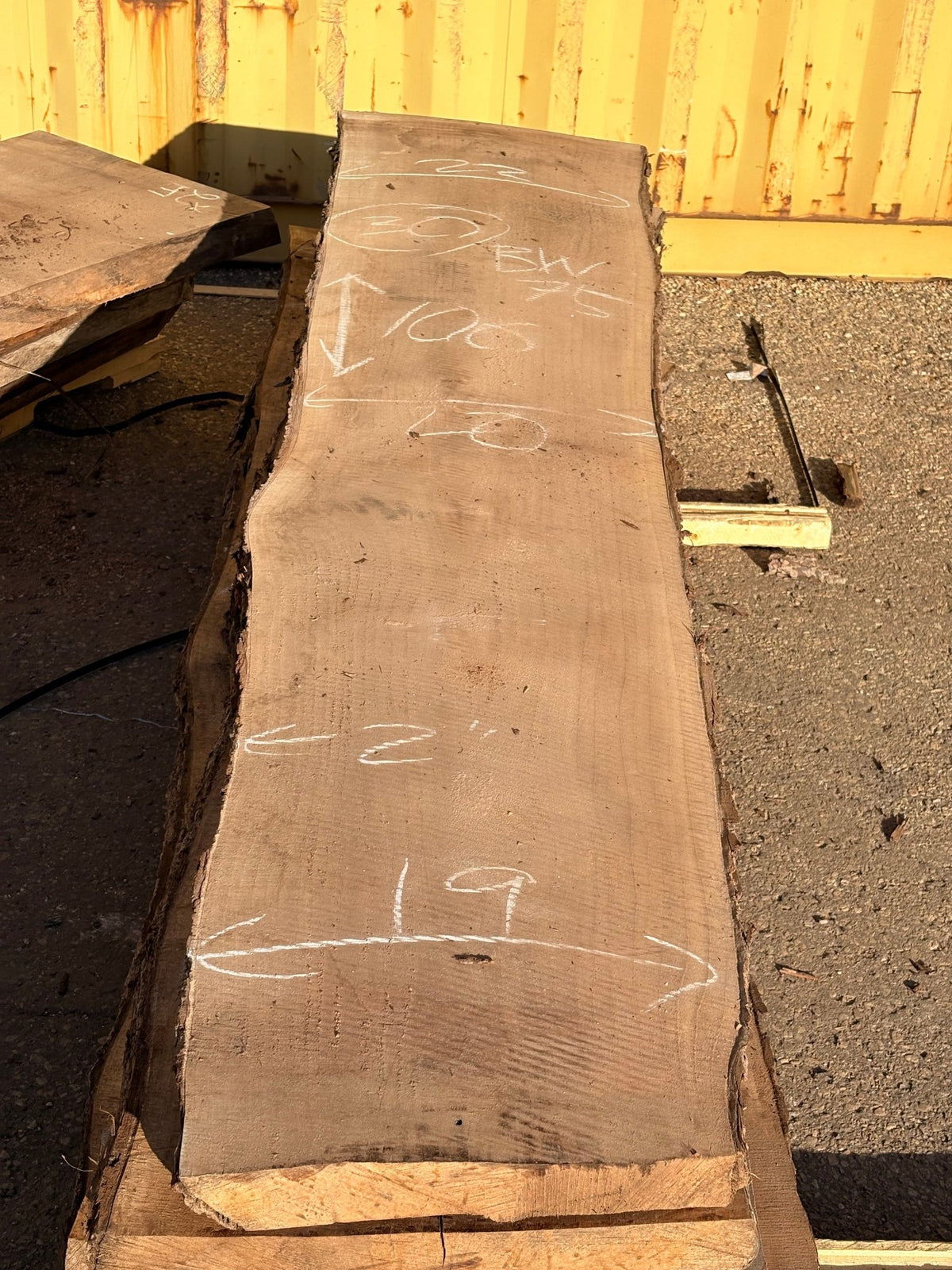 Black Walnut Live Edge Slab BWC75 (19-22x106x2) - Kingma Lumber Edmonton