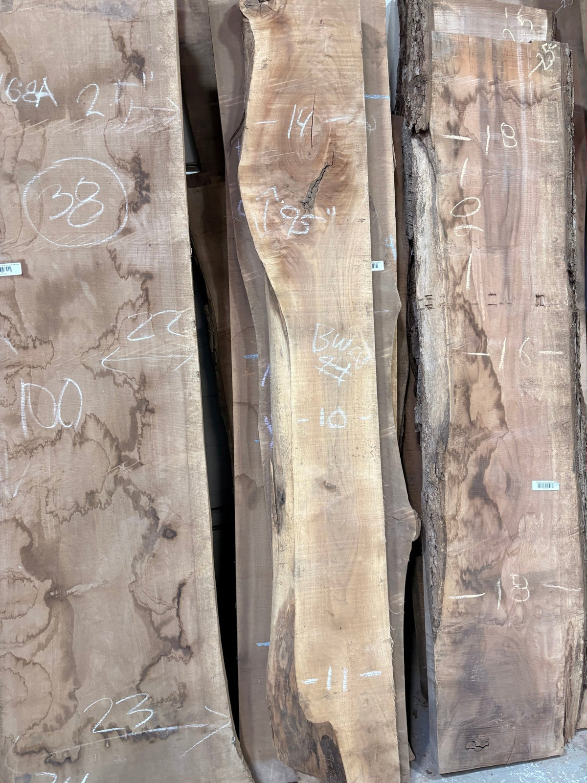 Black Walnut Live Edge Slab BWC82 (10-14x95x2) - Kingma Lumber Edmonton