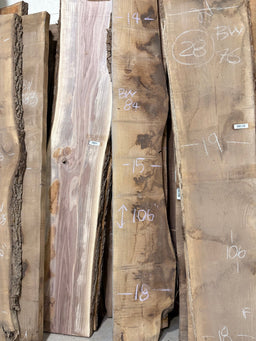 Black Walnut Live Edge Slab BWC84 (14-18x106x2) - Kingma Lumber Edmonton