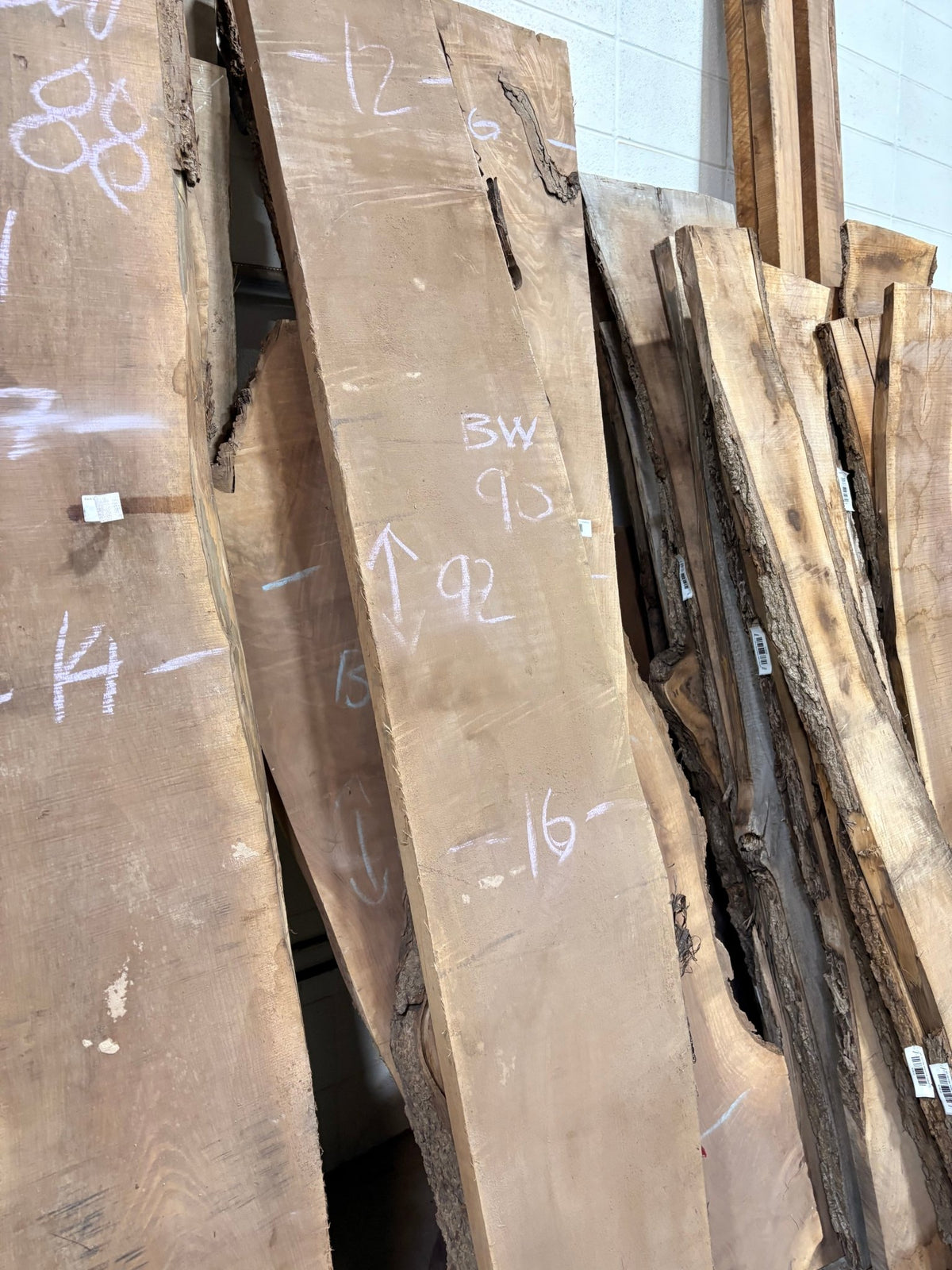 Black Walnut Live Edge Slab BWC90 (12-16x92x2) - Kingma Lumber Edmonton