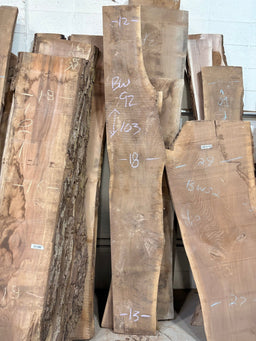 Black Walnut Live Edge Slab BWC92 (12-18x103x2) - Kingma Lumber Edmonton