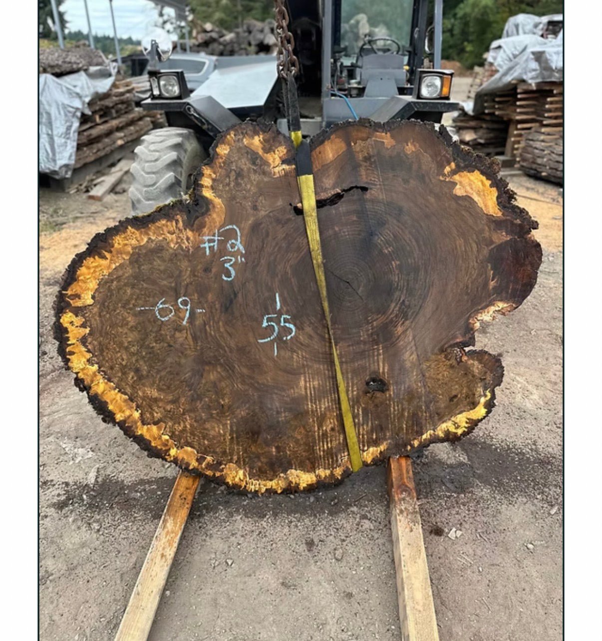 Claro Walnut Burl Slabs CLB01 - Kingma Lumber Edmonton