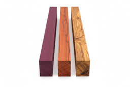 Exotic Hardwood Cutting Board Pack - 18" Purple Heart, Padauk & Olive Wood - Kingma Lumber