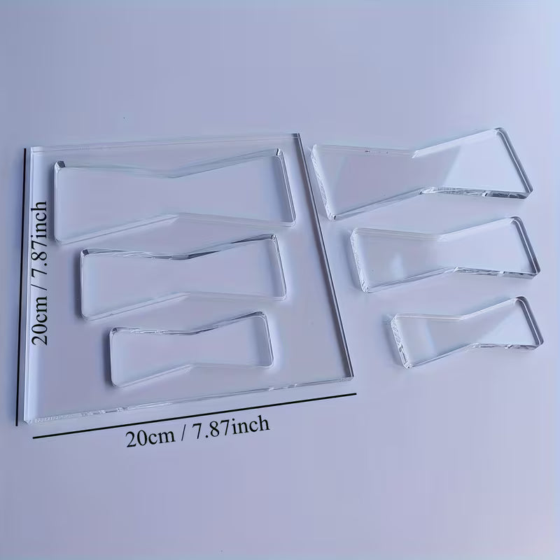 Acrylic Butterfly Router Template Set – Transparent Woodworking Carving Guide
