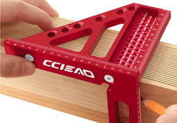 Imperial 3D Multi - Angle Measuring Ruler - 45/90 Degree Aluminum Alloy Woodworking Square Protractor - Kingma Lumber