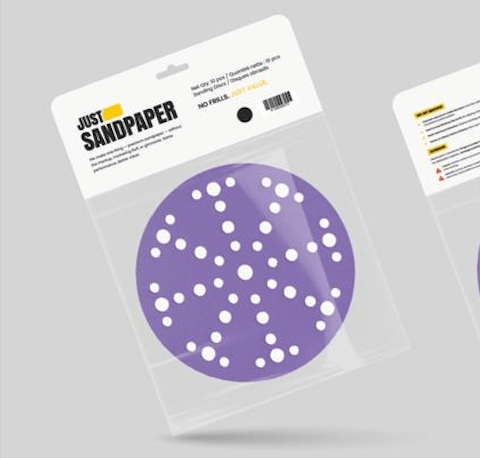 Just Sandpaper 6" Hook & Loop Sanding Discs – 49 - Hole Pattern for Festool (P40 to P320 Grit) - Sandpaper - Kingma Lumber Edmonton