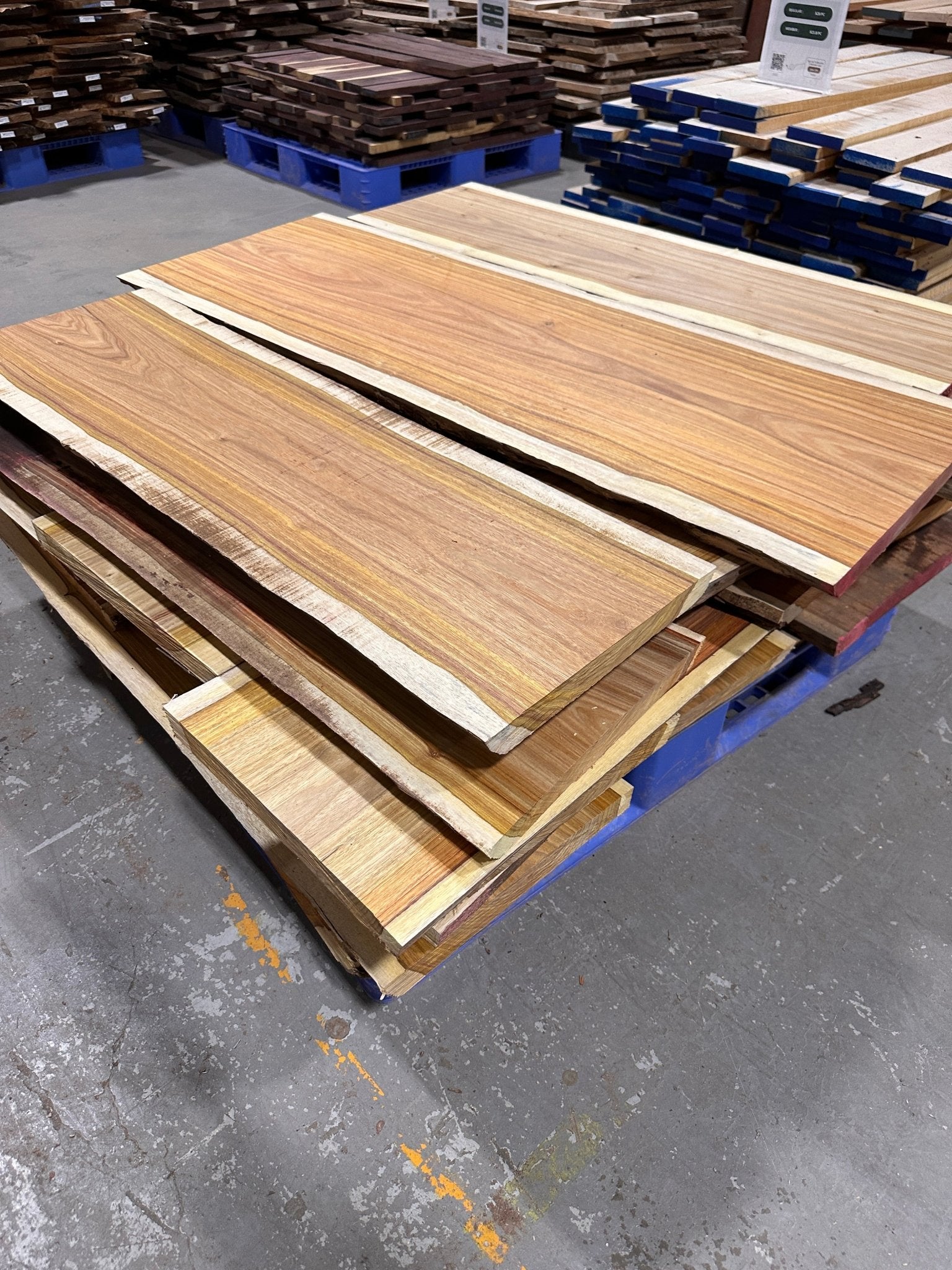 Live Edge Canary Wood Flat Rate - Kingma Lumber