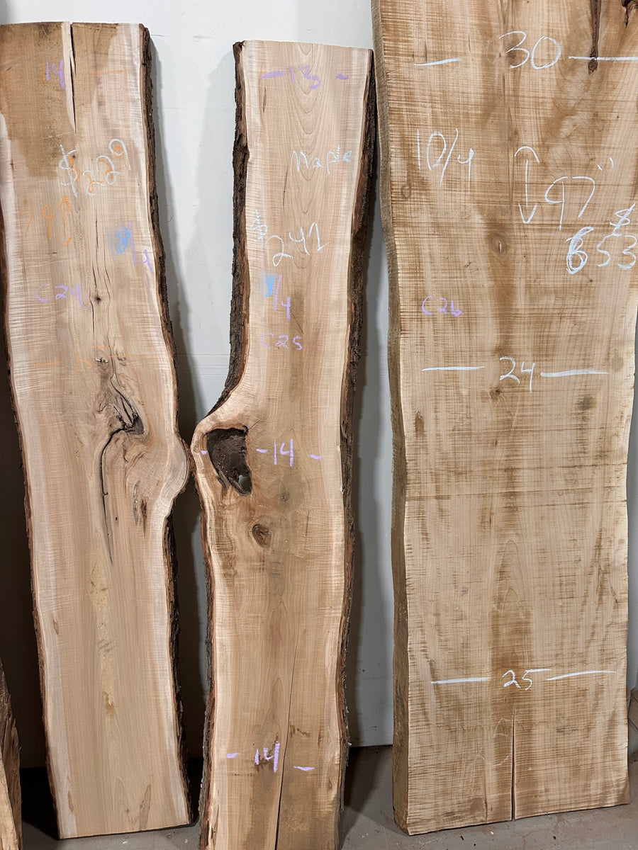 Live Edge Maple Slab (Surfaced) (C25) - Kingma Lumber