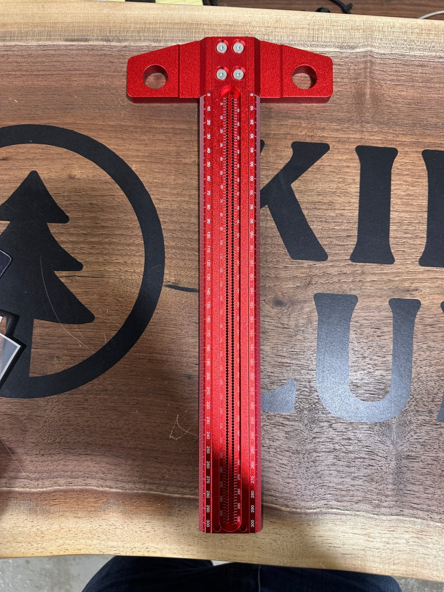Precision Marking T - Ruler 300mm - Aluminum Alloy Woodworking Scribe Marking Gauge - Kingma Lumber
