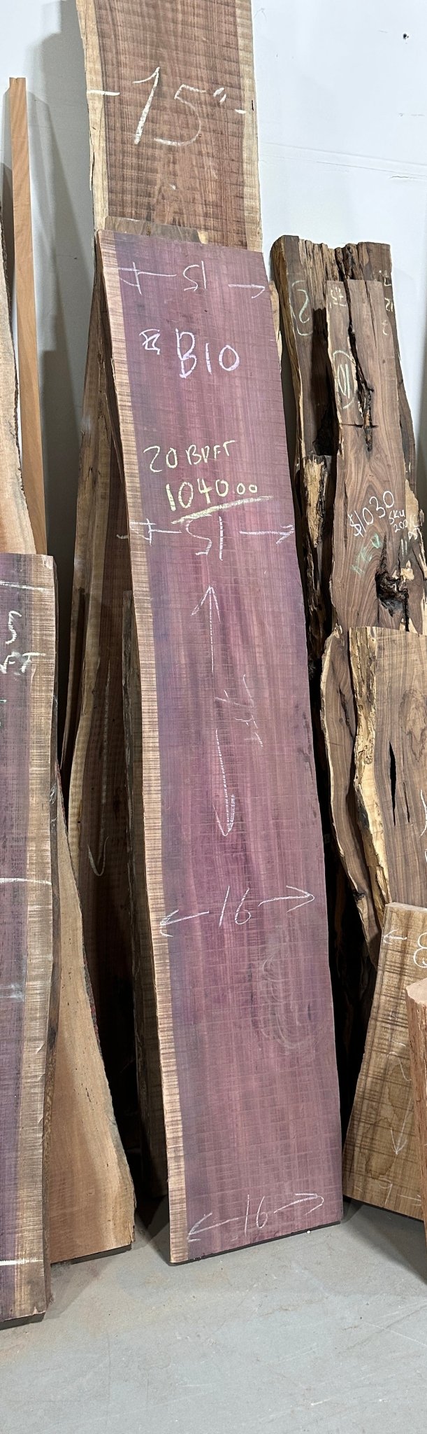 Purple Heart Live Edge Slab (B10) - Kingma Lumber