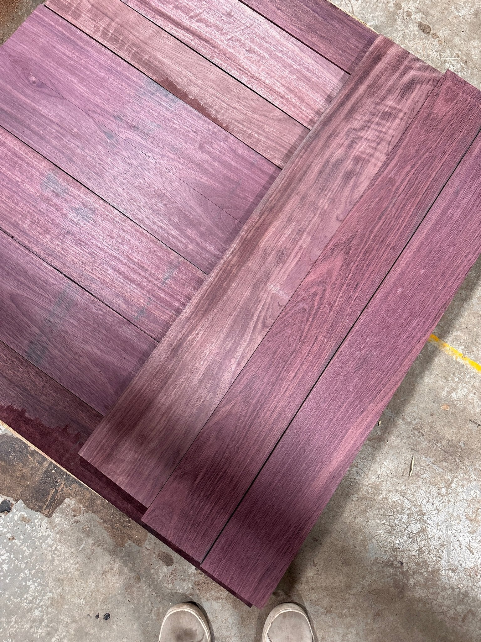 Purple Heart Lumber 42" Flat Rate - 4 - 7" Wide Exotic Hardwood Board - 1" Thick - Kingma Lumber Edmonton