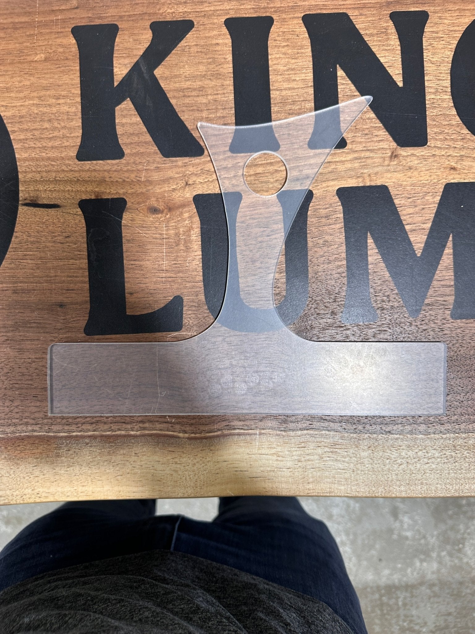 Sharky Charcuterie Board Handle Acrylic Template - 8" x 10" - Kingma Lumber