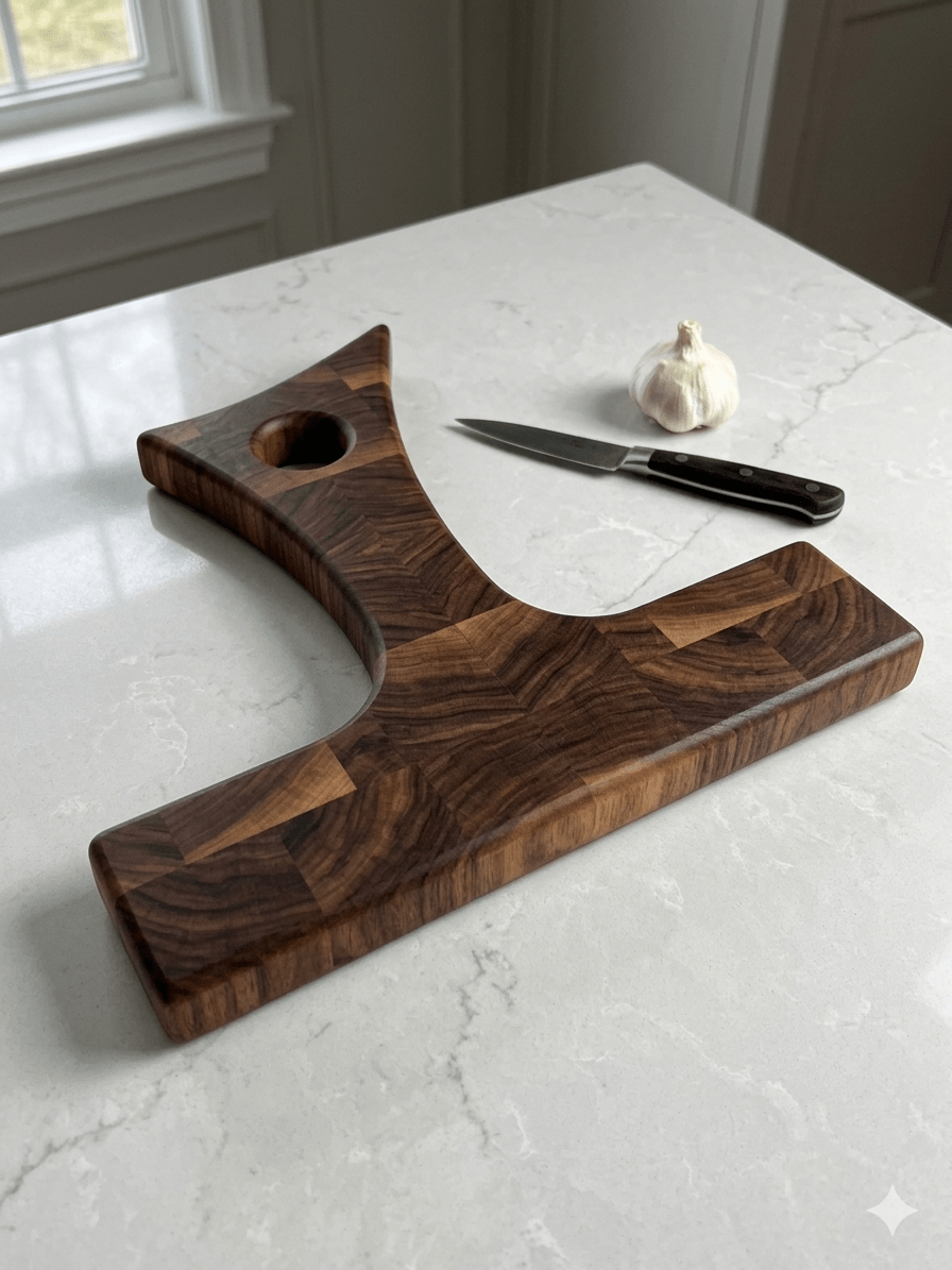 Sharky Charcuterie Board Handle Acrylic Template - 8" x 10" - Templates - Kingma Lumber Edmonton