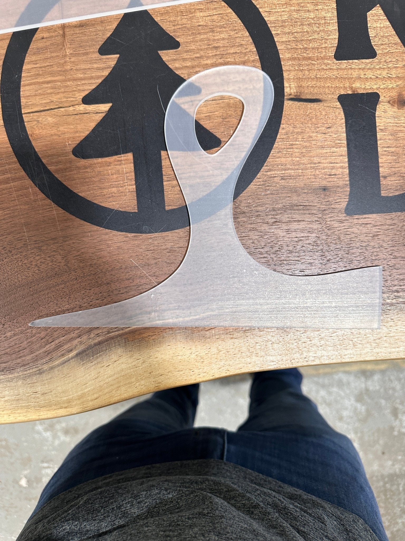 Slip Charcuterie Handle Acrylic Template - 8" x 10" - Kingma Lumber