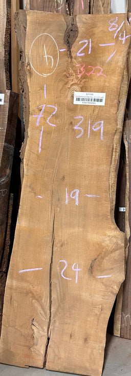 Soft Maple Live Edge Slab – 22" x 72" x 8/4 (B22) - Kingma Lumber