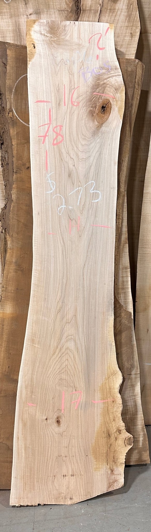 Soft Maple Live Edge Slab (B05) - Kingma Lumber
