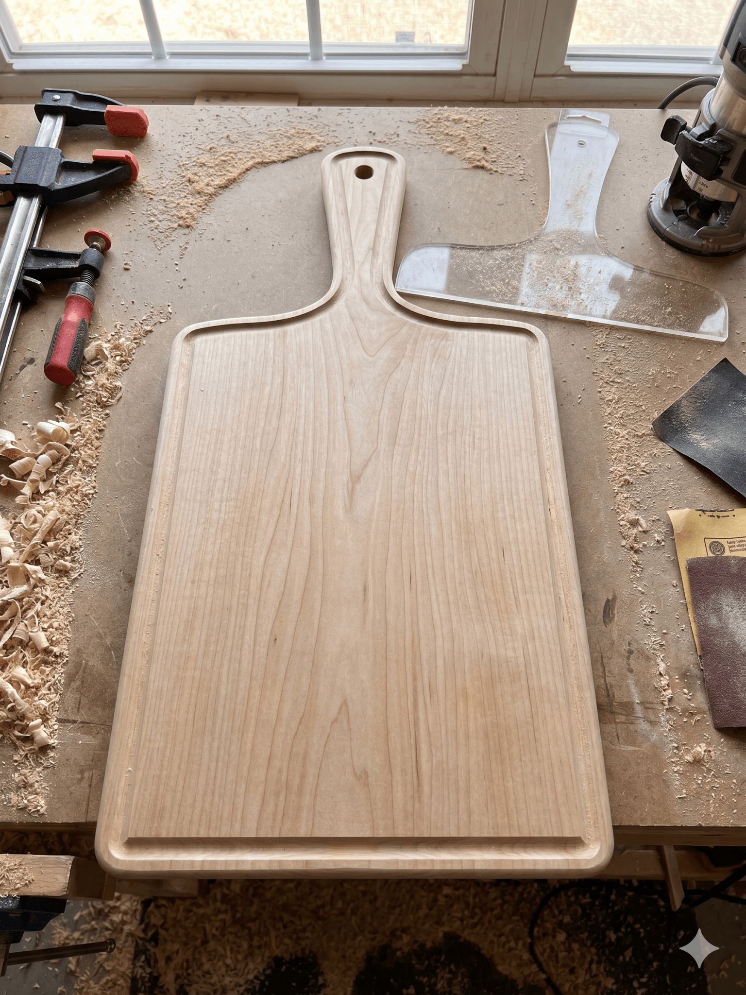 Tom Charcuterie Board Handle Acrylic Template - Templates - Kingma Lumber Edmonton