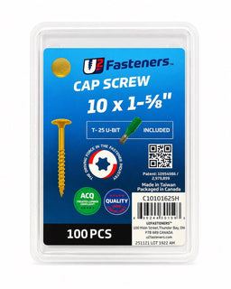 U2 Cap Screw 10 x 1 3/8" - Handy Pack (100 pcs) - Kingma Lumber Edmonton