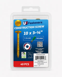 U2 Construction Screw Coated 10 x 3-1/8" - Handy Pack (40 pcs) - Kingma Lumber Edmonton