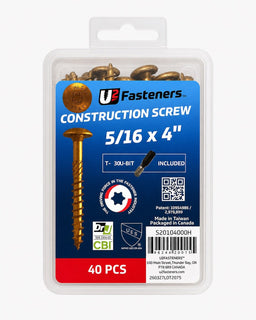 U2 Construction Screw Coated 5/16 x 4" - Handy Pack (40 pcs) - Kingma Lumber Edmonton