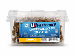 U2 Universal Screw Black Coated 10 x 3-1/8" - Pail (270pc) - Kingma Lumber Edmonton