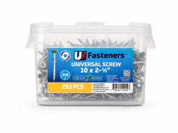 U2 Universal Stainless 316 Cedar Screw 10 x 2-1/2" - (295 pcs) - Kingma Lumber Edmonton
