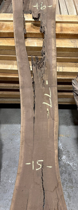Walnut Live Edge 16" Wide, 77" Tall, 5/4" Thick WB2 - Kingma Lumber