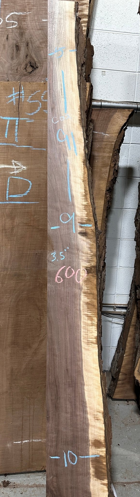 Walnut Live Edge Mantle Stock (C02) - Kingma Lumber