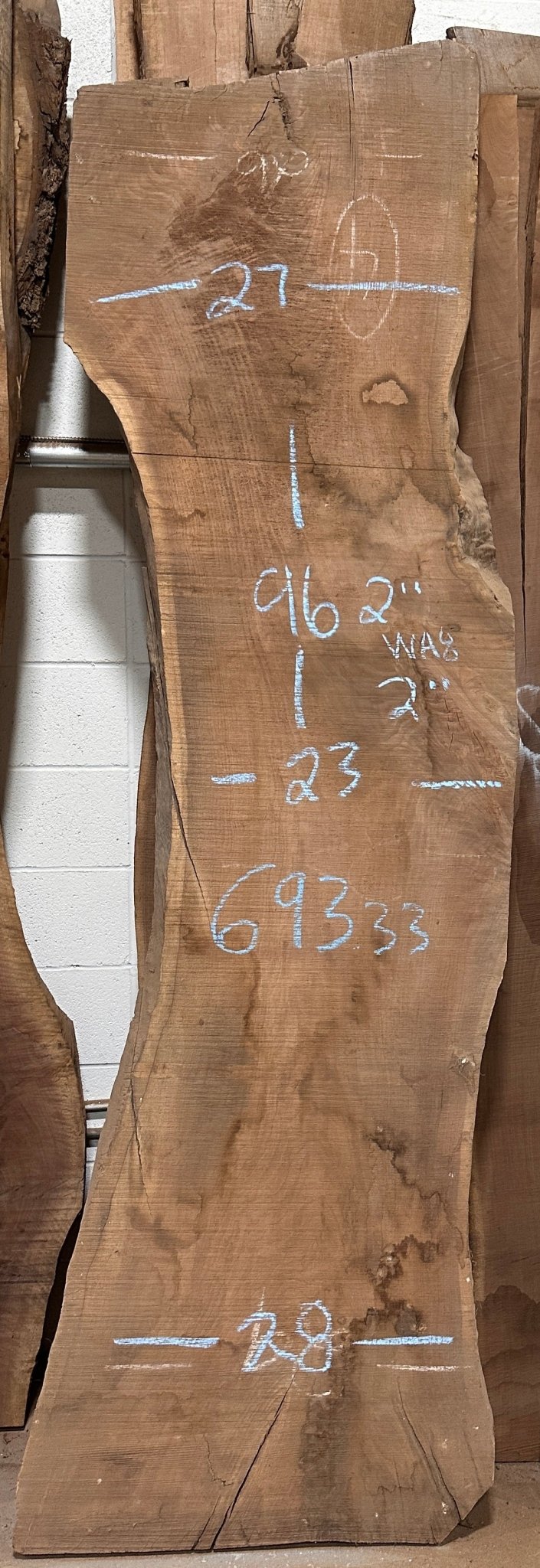 Walnut Live Edge Slab (WA8) - Kingma Lumber