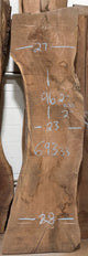 Walnut Live Edge Slab (WA8) - Kingma Lumber