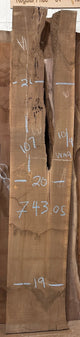 Walnut Live Edge Slab (WA9) - Kingma Lumber
